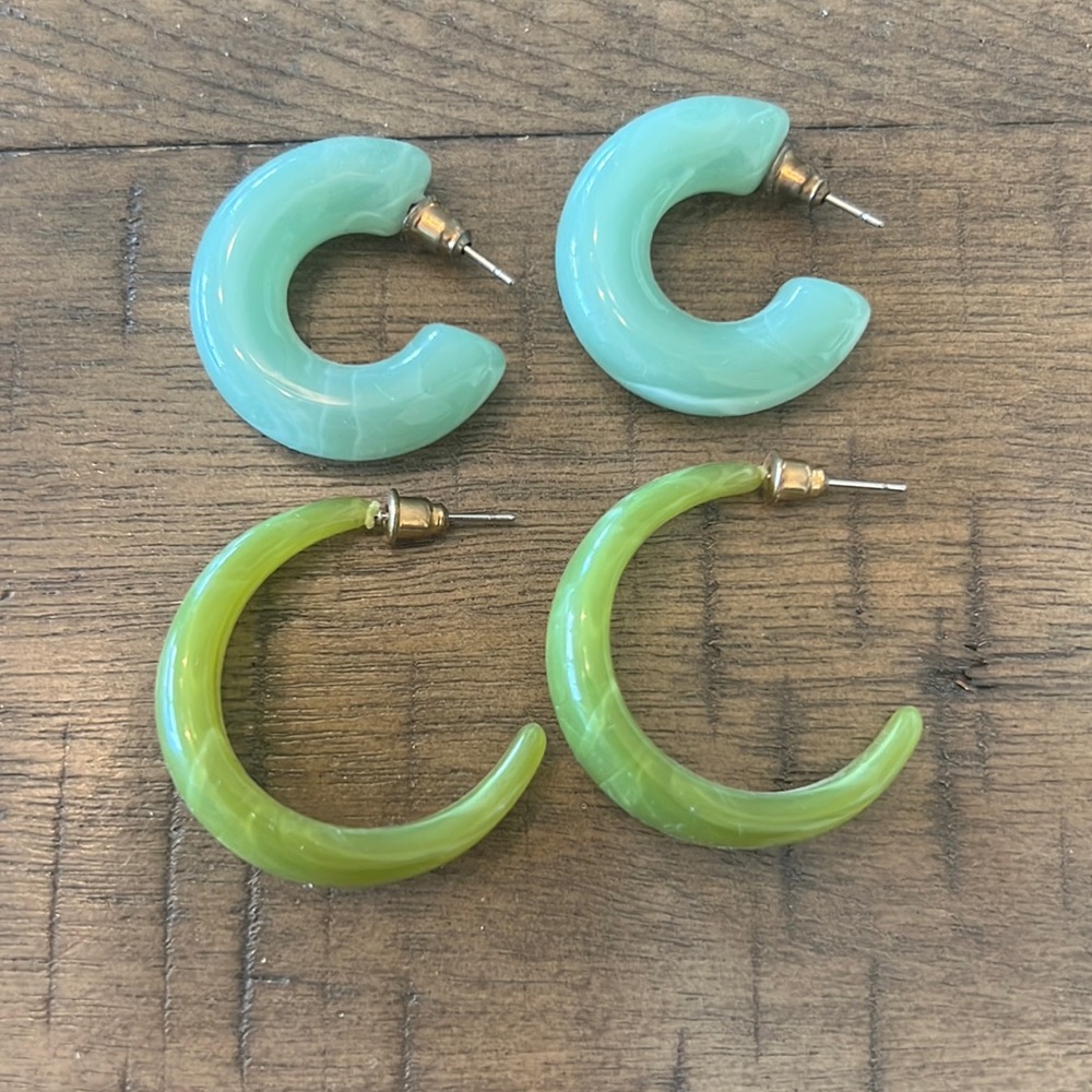 Green and Blue Earrings